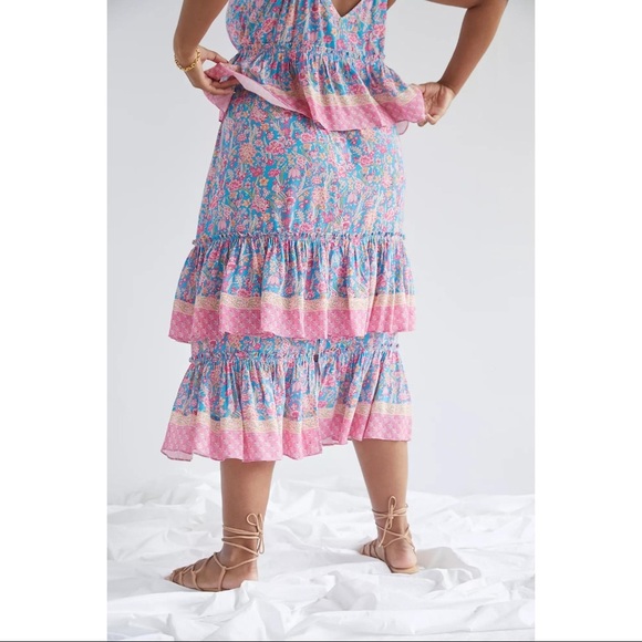 Anthropologie Plenty By Tracy Reese Meadow Tiered skirt NWT SZ XL, 1X, 2X - Picture 2 of 10